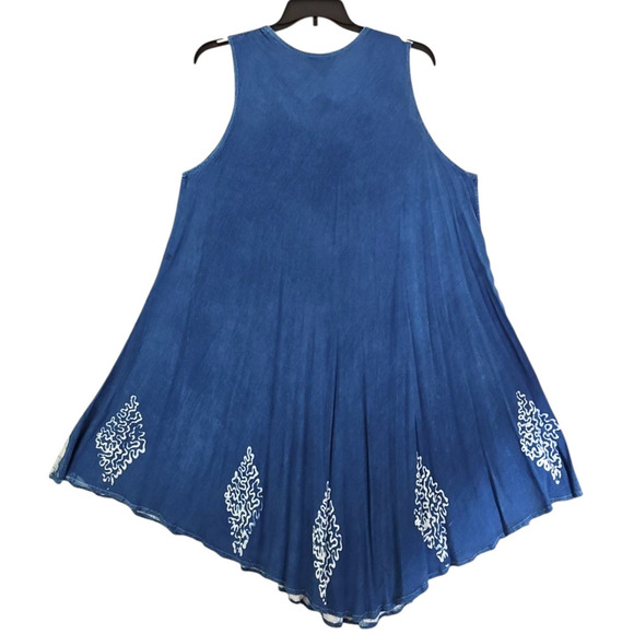 Riviera Sun ~Woman Plus Sizw 2X~ Blue Embroidered Sequin Maxi Flare Dress NWT. - Picture 3 of 15
